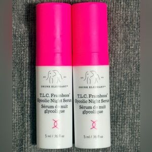 Drunk Elephant T.L.C. Framboos Glycolic Resurfacing Night Serum – 5mL (x2)